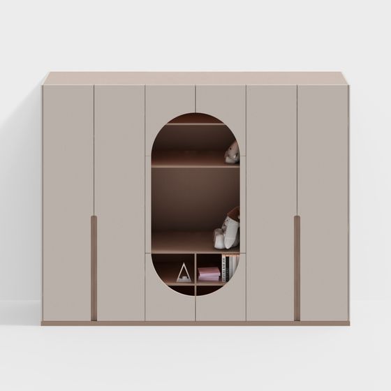 Round Window Storage Cabinet 3D model