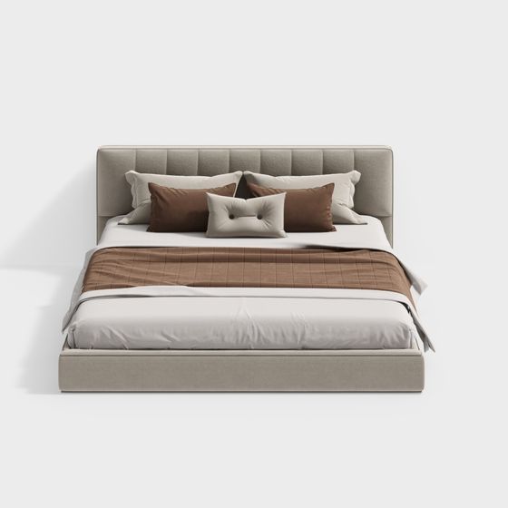 Modern Cream Style Double Bed