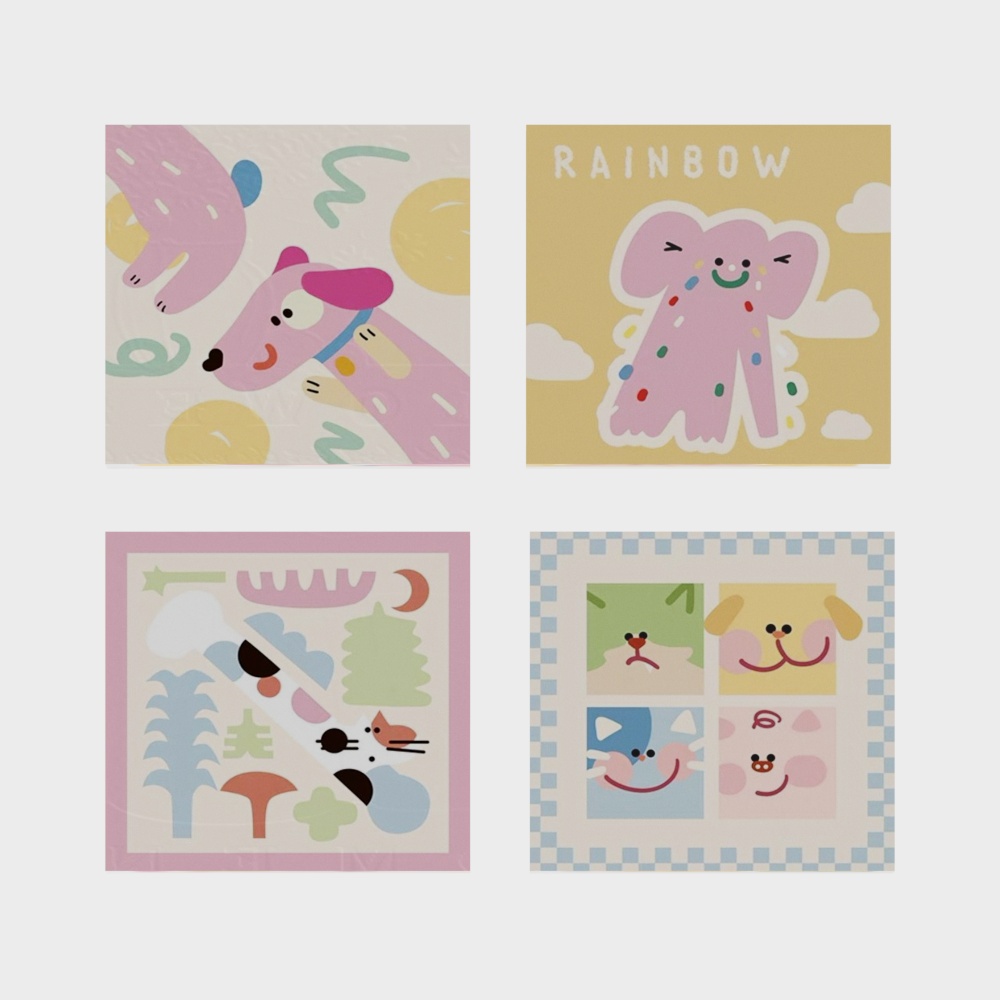 Modernes Cartoon-Dekorationsmalset