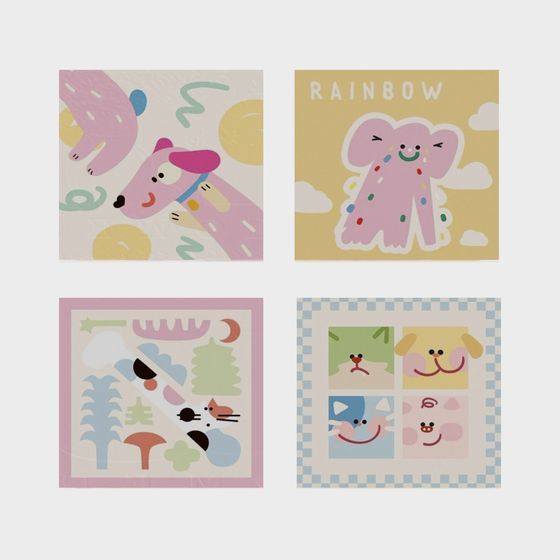 Modernes Cartoon-Dekorationsmalset