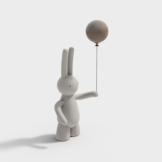 Cute Low-Poly 3D Bunny Model