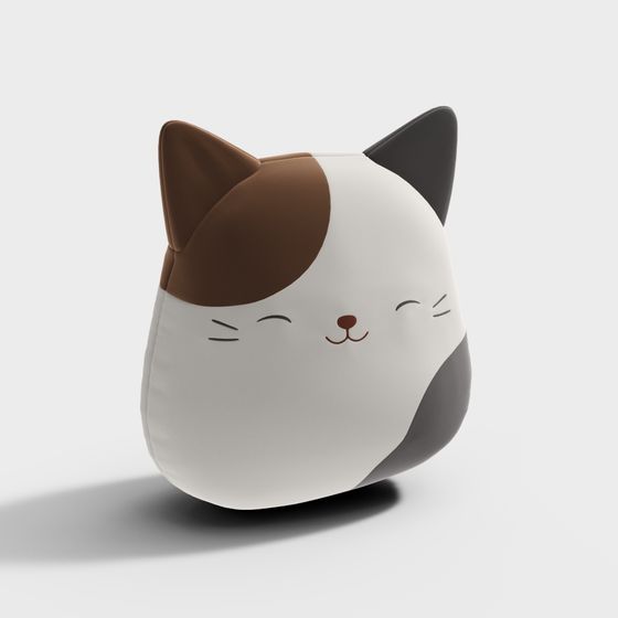 Charming Cat 3D Model in Low Poly Design