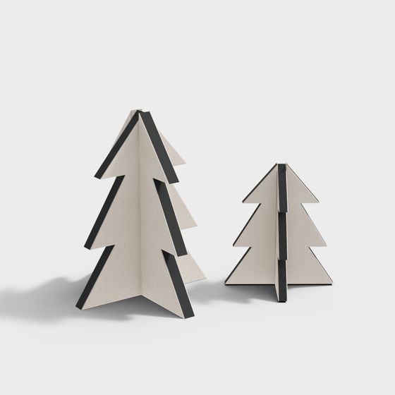 Elegant Low-Poly Christmas Tree 3D model