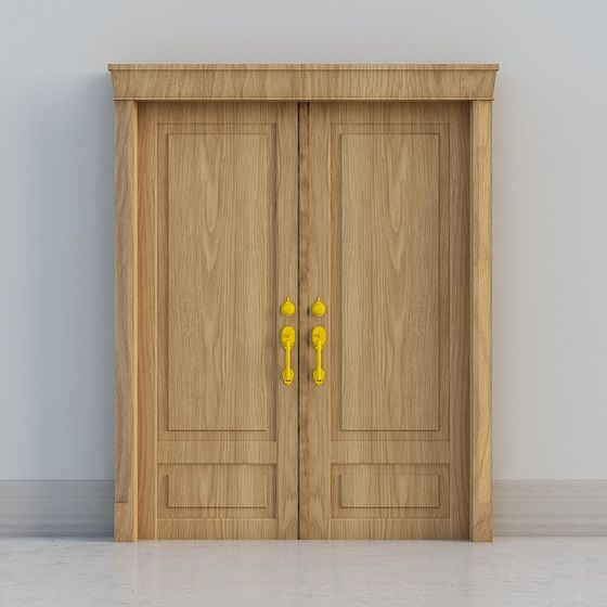 Elegant Double Door 3D model Inspired by European Style