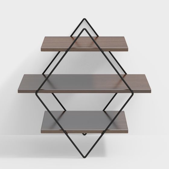 Triangular Rack Bookshelf 3D model