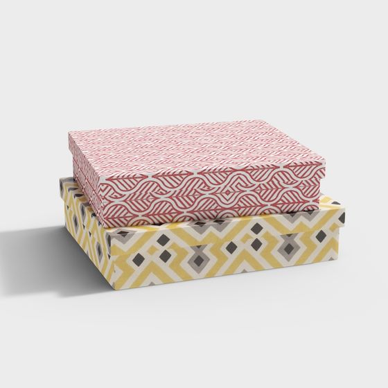 Geometric Elegance Gift Box 3D model