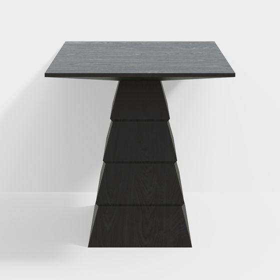 Minimalist Low-Poly Dining Table 3D model