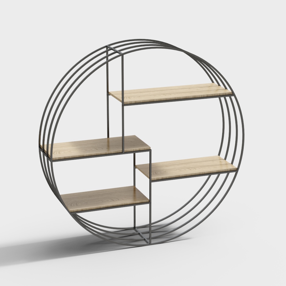 現代圓形牆面裝飾櫃