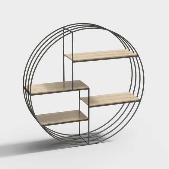 現代圓形牆面裝飾櫃