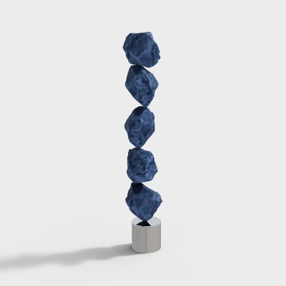 Balance Stone Column 3D model for Creative Use