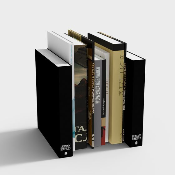 Stylish Low-Poly Bookshelf 3D model for Creative Projects