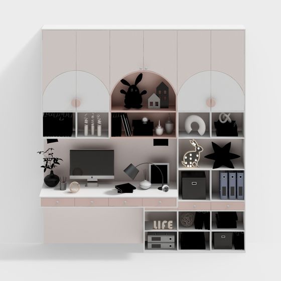 Minimalist Workspace Cabinet 3D model