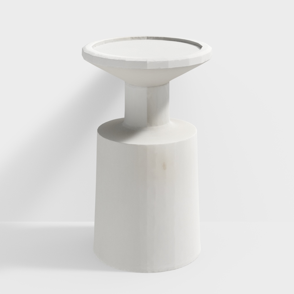 Minimalist Marble Side Table 3D model