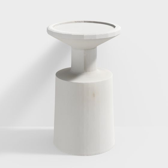 Minimalist Marble Side Table 3D model