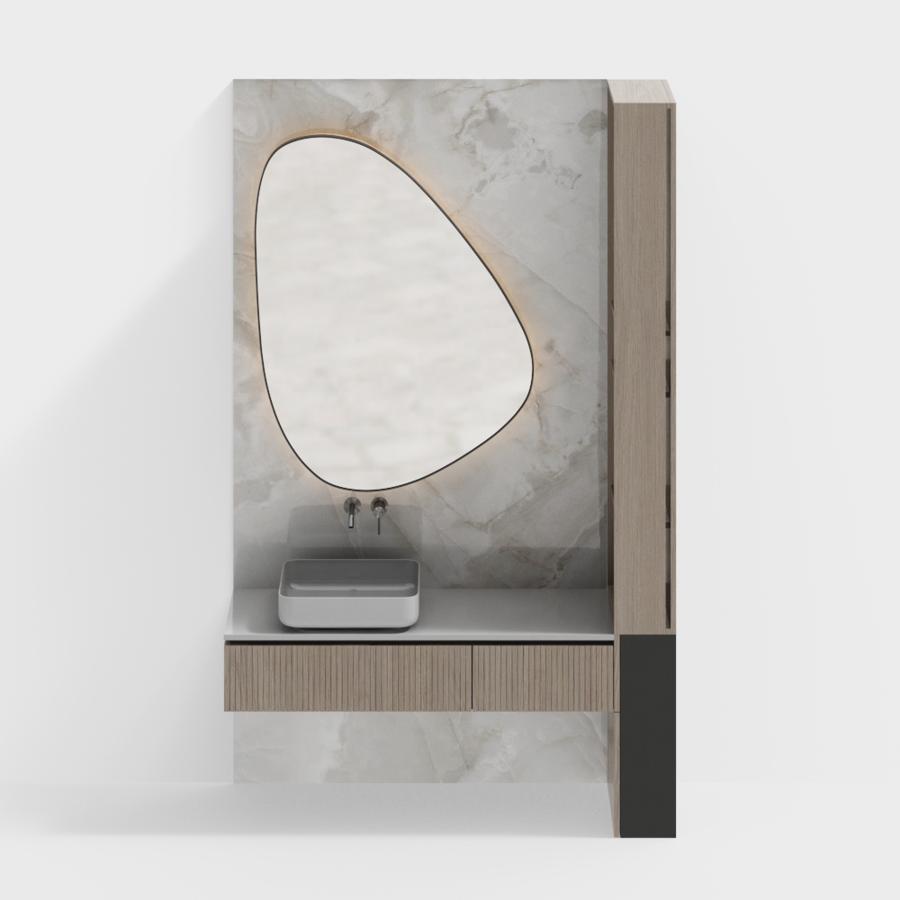 Minimalist Bathroom Vanity 3D model