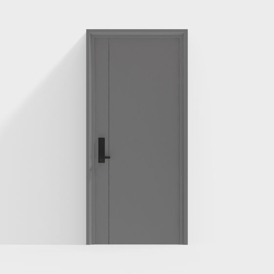 Minimalist Low-Poly Modern Door 3D model