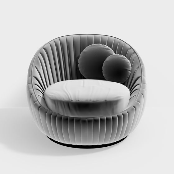Round Comfort Chair 3D model