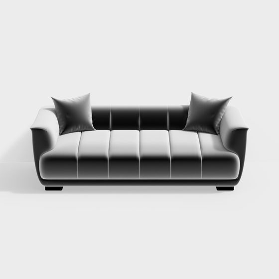 Elegant Low Polygon Sofa 3D model