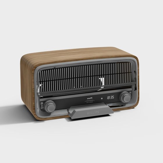 Hillips Radio 3D model for Creative Projects