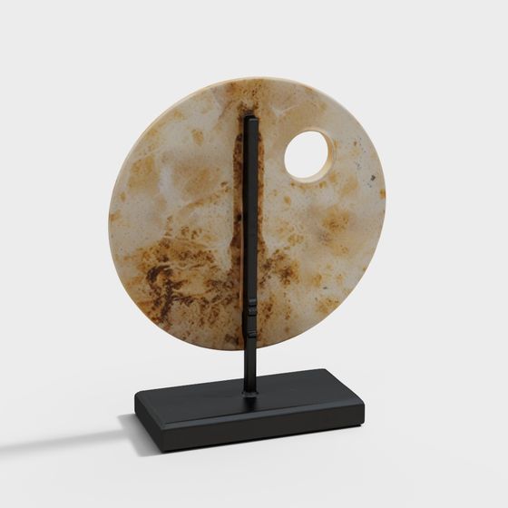 Elegant Jade Bi 3D model for Interior and Gaming