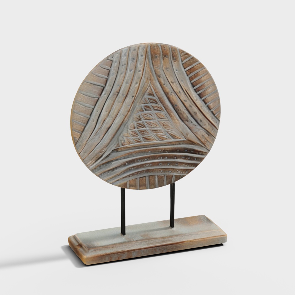 Object Ring Brush Museum Mango Wood Table Accent Piece