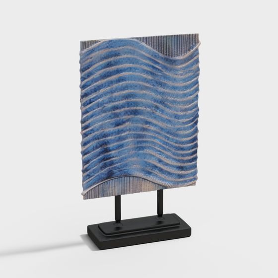 Ocean Wave Panel 3D model for Creative Projects