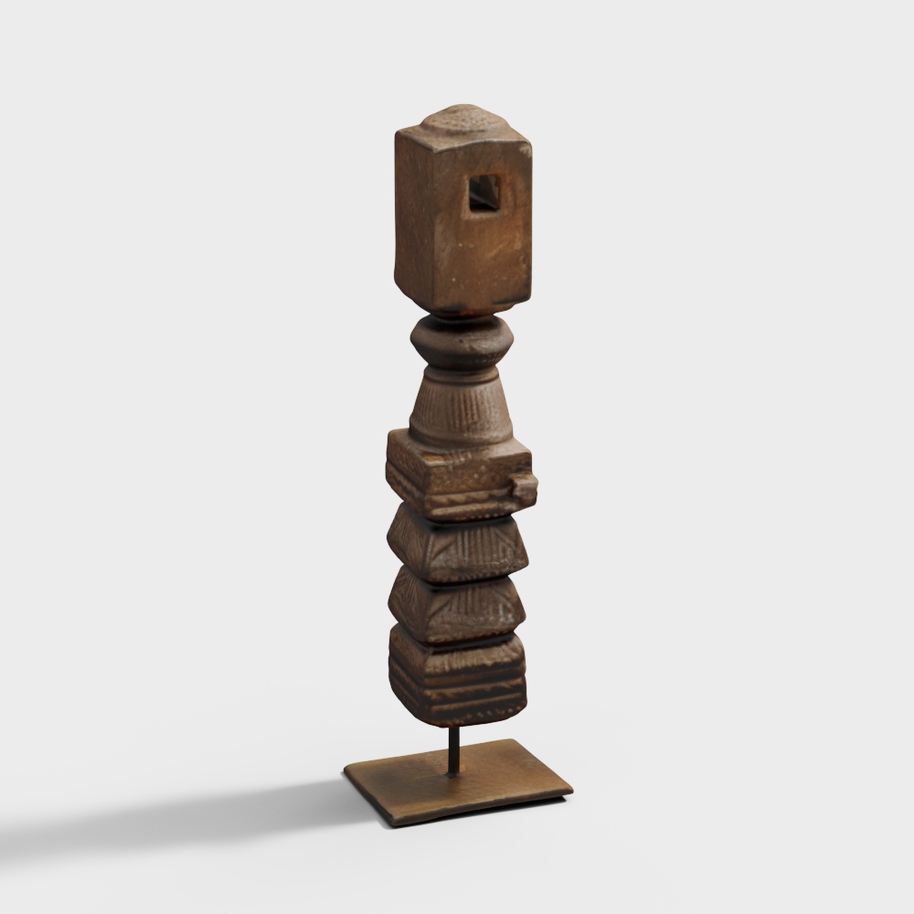 Wood Carved Table Art 5