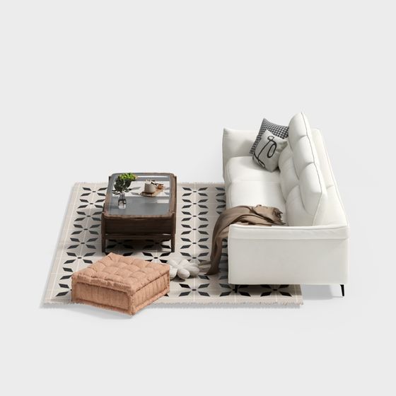 Modern Urban Living Room 3D model