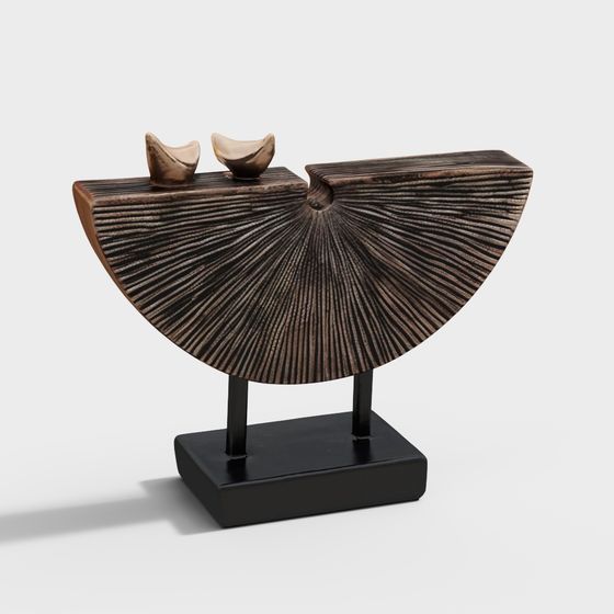 Fan-shaped Birds 3D model