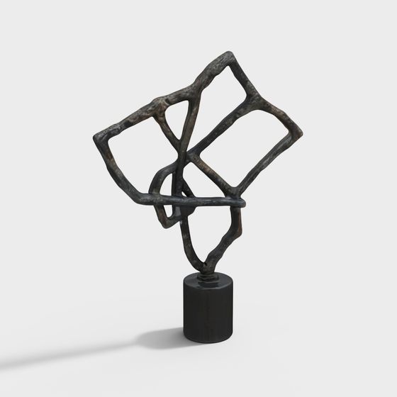Abstract Geometric Sculpture 3D Model