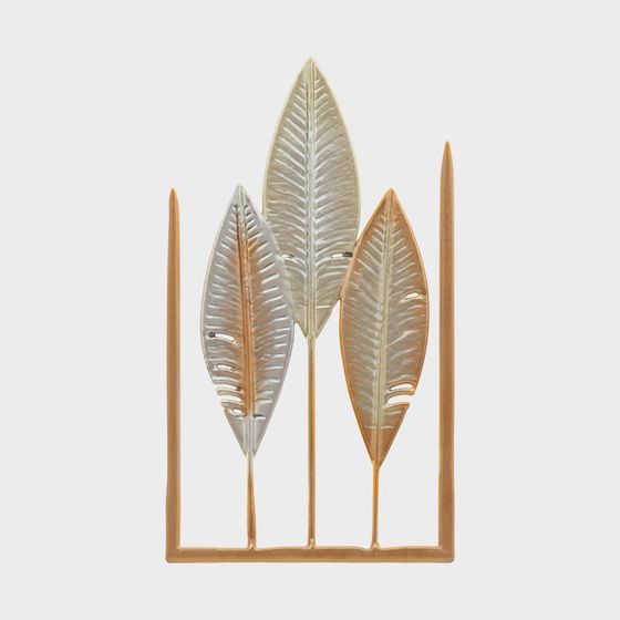 Wood Carved Wall Art 6 in Golden