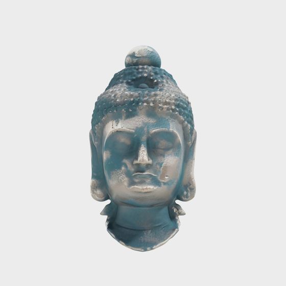 Intricate Buddha Head Sculpture 3D model for Creative Use