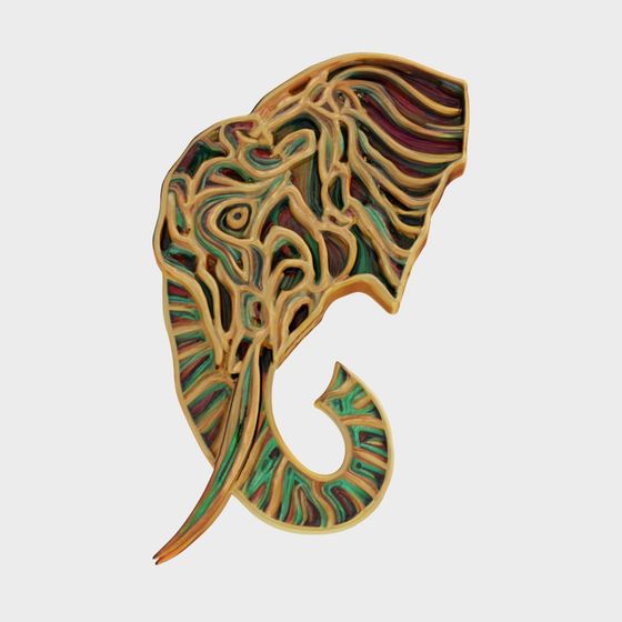 Vibrant Abstract Organ Keys 3D model