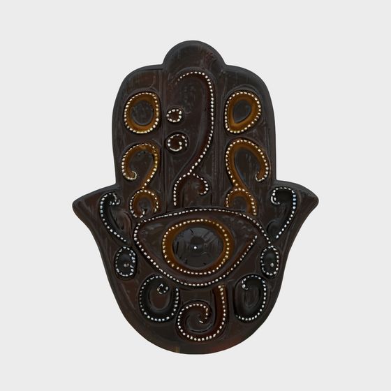 Wood Carved Wall Art 8 in Black