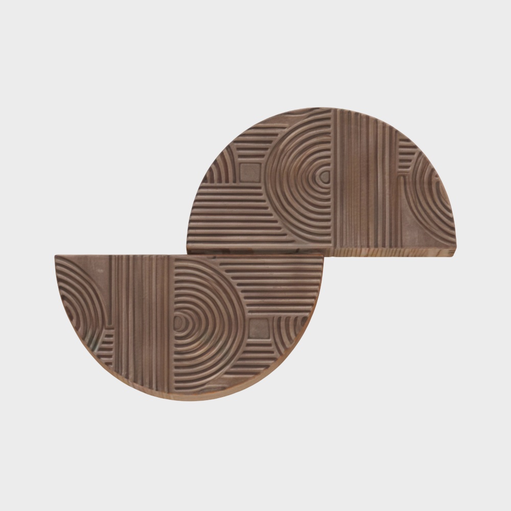 Musanpou Hand-carved Half-Round Art