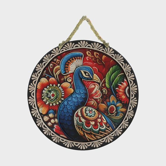 Colorful Peacock Wall Plate 3D model for Creative Use