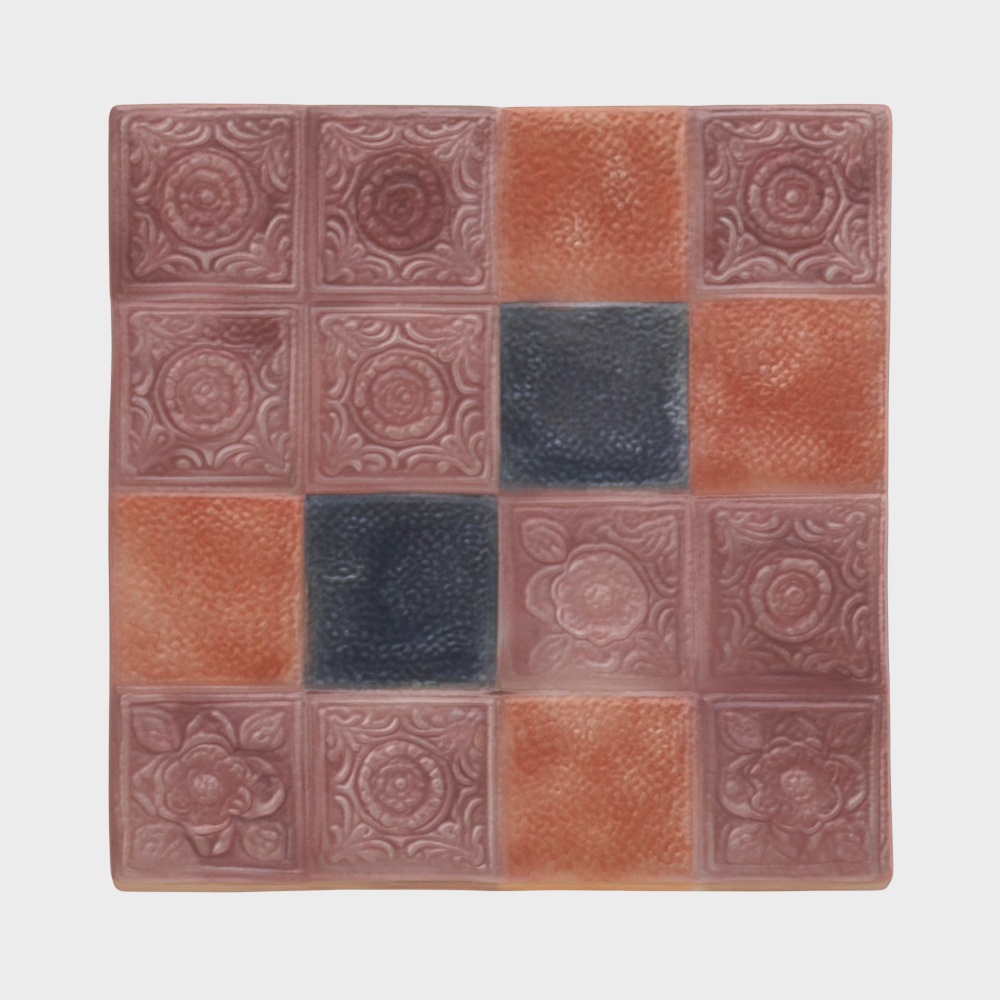 Retro Mosaic 3D Model – Vintage Low-Poly Tiles