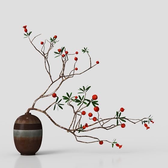 Winter Vine Low Poly 3D model