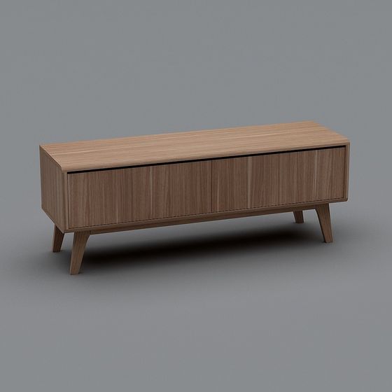 Elegant Minimalist TV Cabinet 3D model