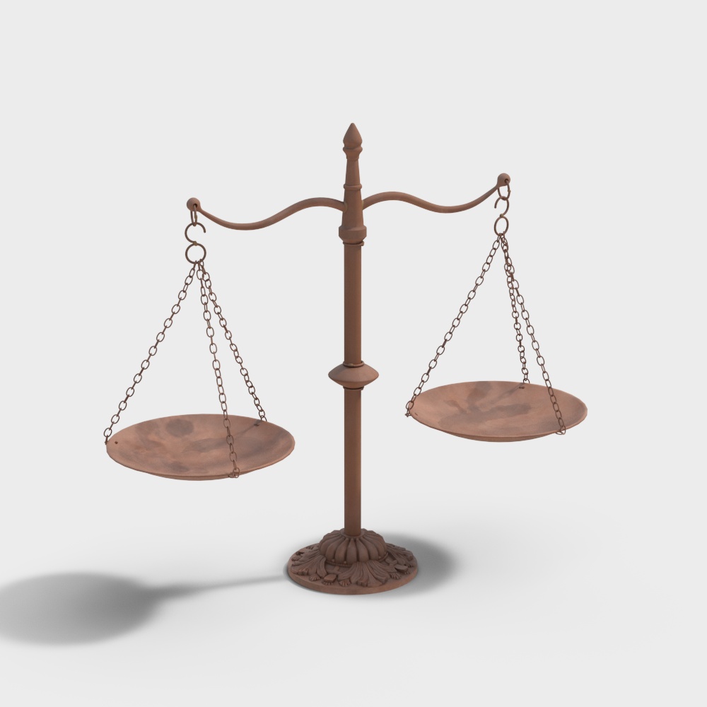 Justice Scale 3D model with Low Poly Design