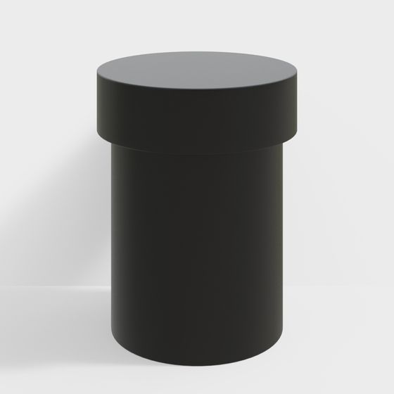 Modern Minimalist Cylindrical Stool 3D model