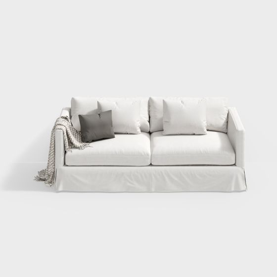 Elegant Minimalist 3D Sofa Model for Modern Interiors