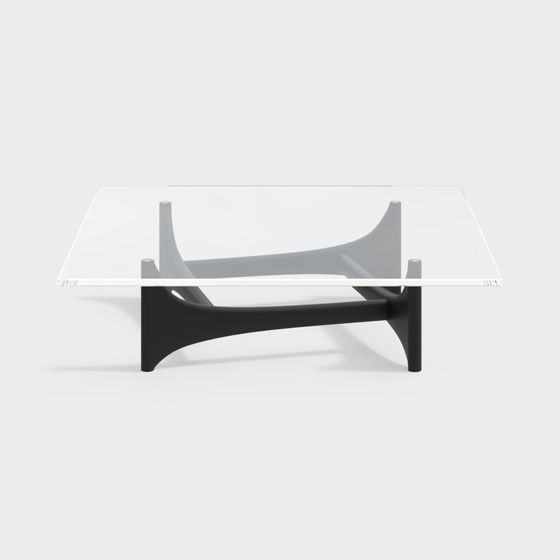 Streamline Glass Table 3D model