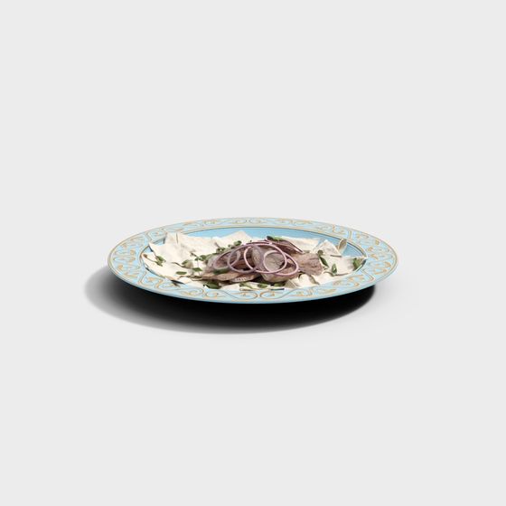 Stylish Dining Plate 3D model
