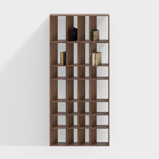 Modern Low-Polygon Grid Shelf 3D model