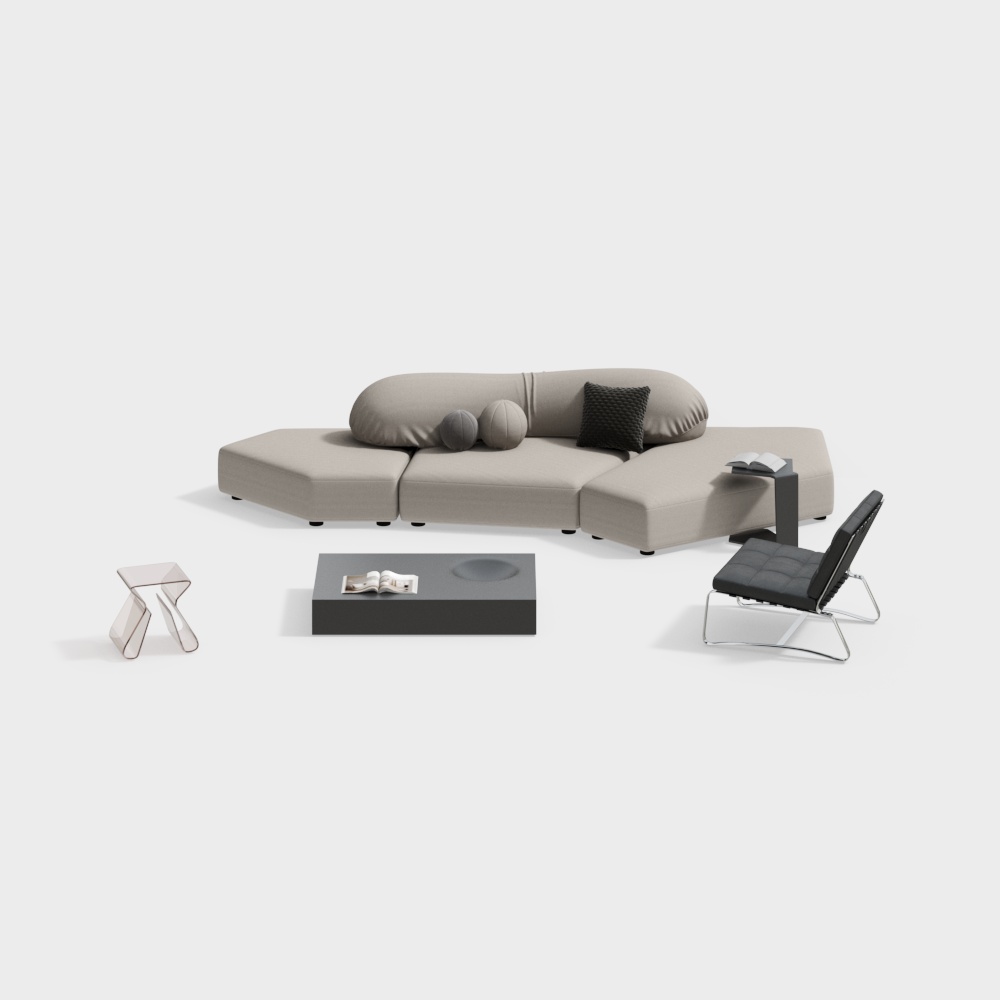 Modern Living Room Sofa Coffee Table Combination