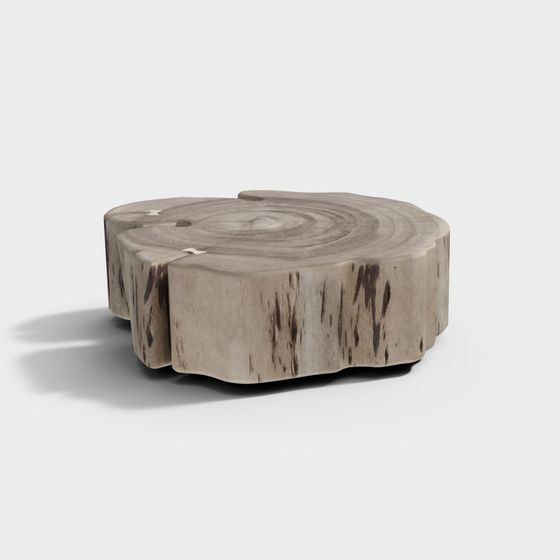 Low-Poly Stump Coffee Table 3D model for Creative Projects