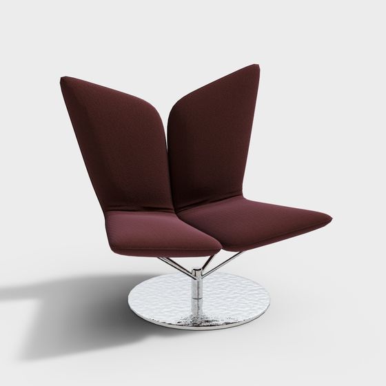 Elegant Wing Chair 3D model for Modern Interiors
