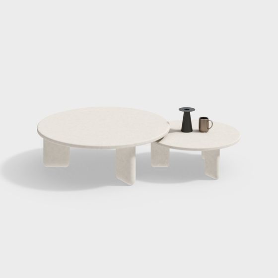Sleek Low-Poly Coffee Table 3D model