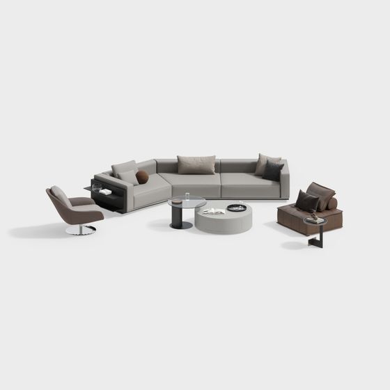Urban Living Room Set 3D model